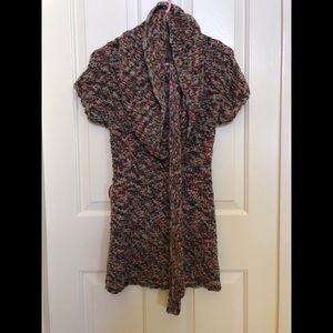 Multicolored Red Toned Sweater Dress Sz S